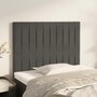 Voir la diapositive 1 : VIDAXL Tetes de lit 2 pcs Gris fonce 100x5x78/88 cm Velours