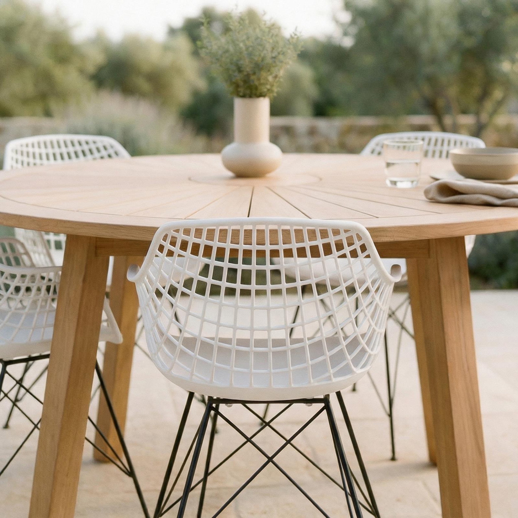 Voir la diapositive 4 : IDIMEX Lot de 4 chaises alicante, en plastique