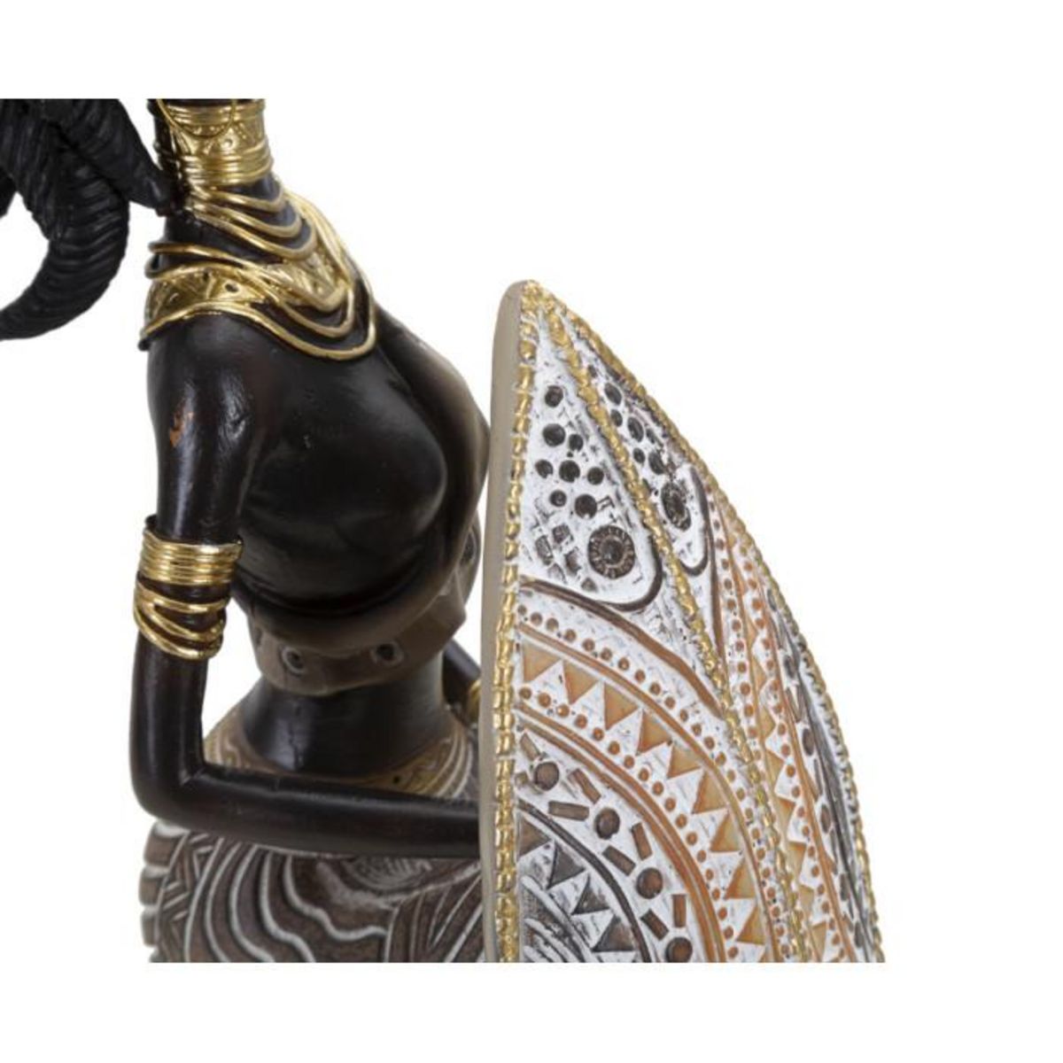 Paris Prix Statuette Déco Femme  Tribal Masai  24cm Multicolore