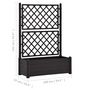 Voir la diapositive 6 : VIDAXL Jardiniere avec treillis 100x43x142 cm PP Anthracite