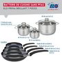 Voir la diapositive 2 : ELO Ensemble de 4 Poêles de cuisson 20, 24, 28 et 32 cm et 3 faitouts 12, 14 et 20 cm Elo Prima Brillant
