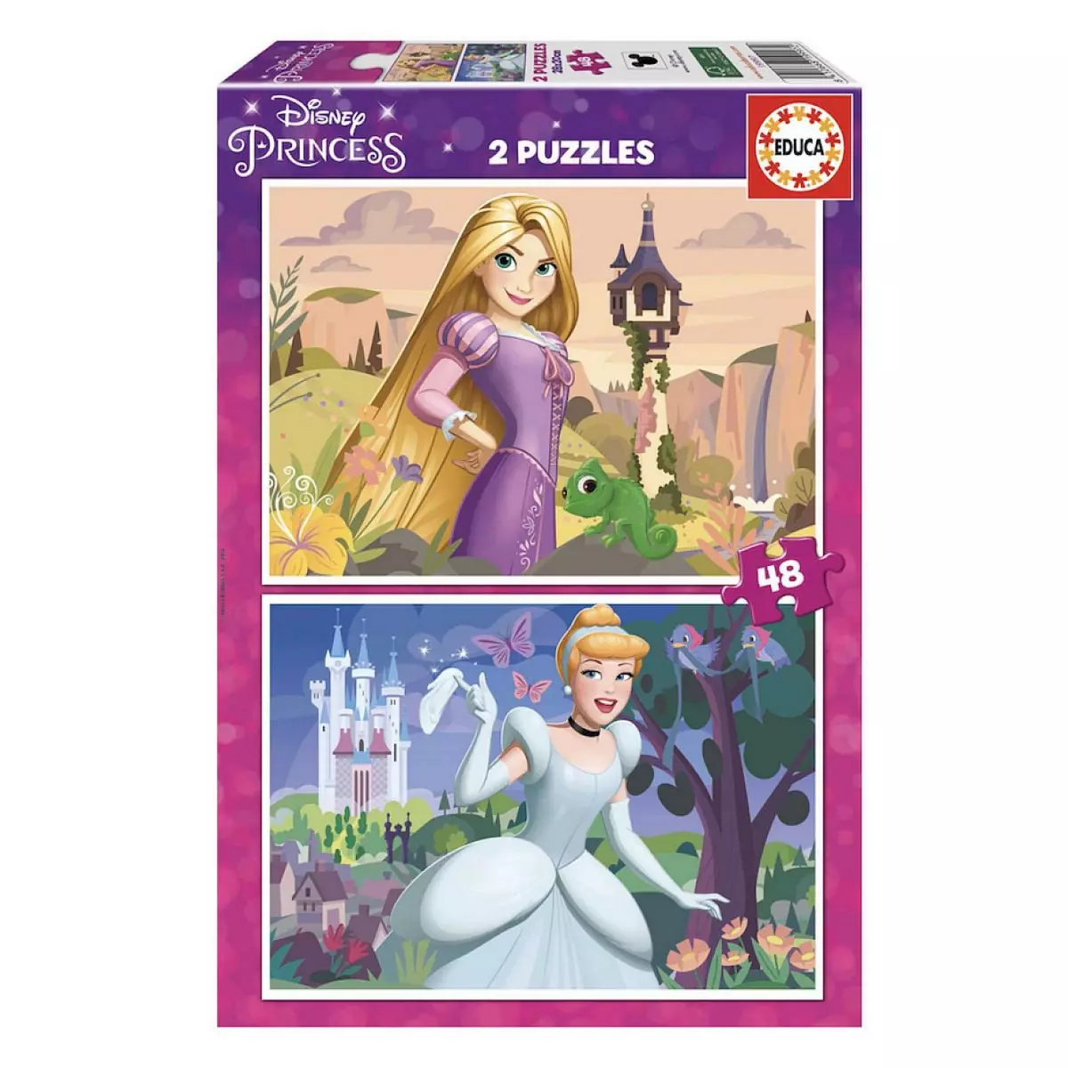 EDUCA 2 puzzles de 48 pieces Disney Princesses