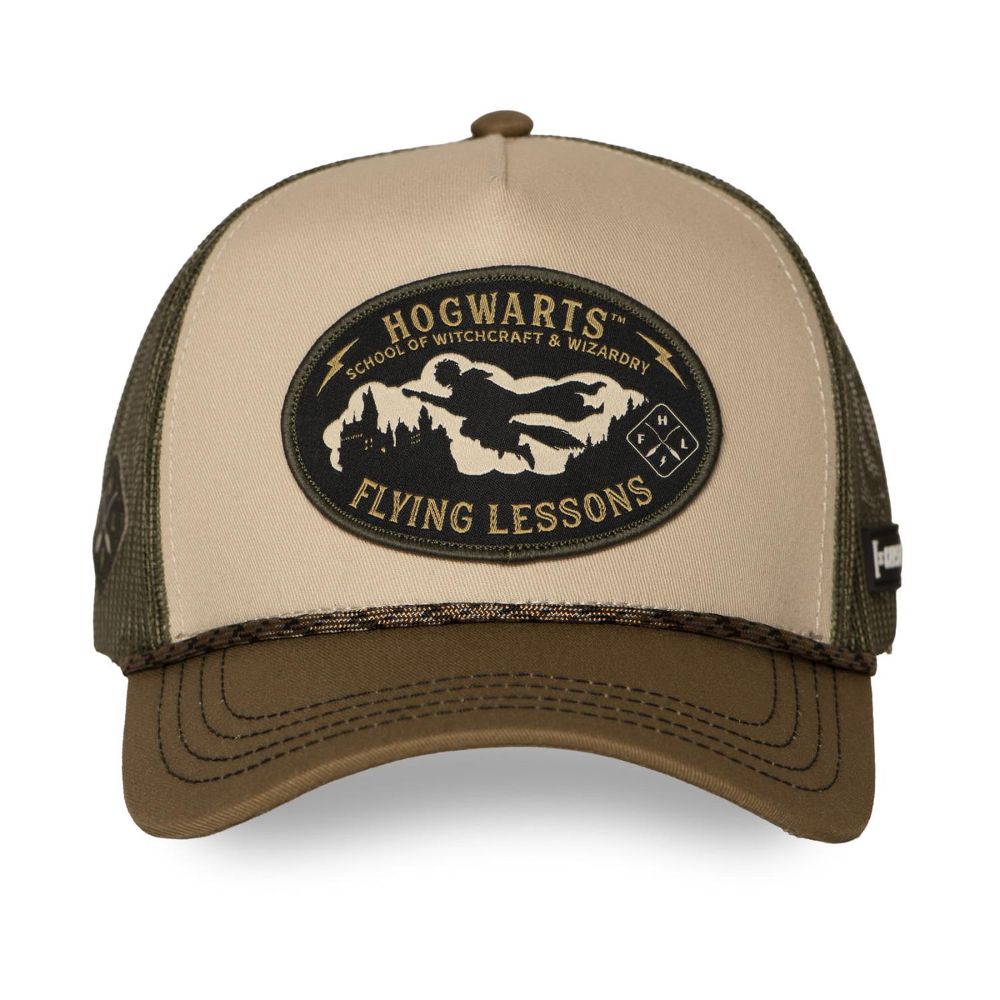 Voir la diapositive 2 : CAPSLAB Casquette trucker premium avec filet et patch Harry Potter Flying2