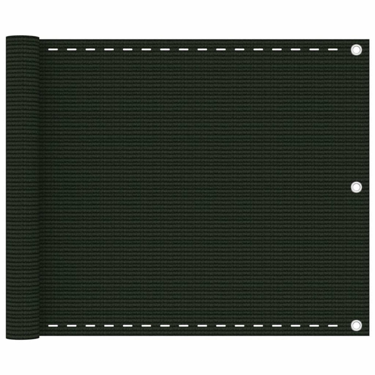 VIDAXL Ecran de balcon Vert fonce 75x500 cm PEHD