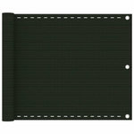 VIDAXL Ecran de balcon Vert fonce 75x500 cm PEHD