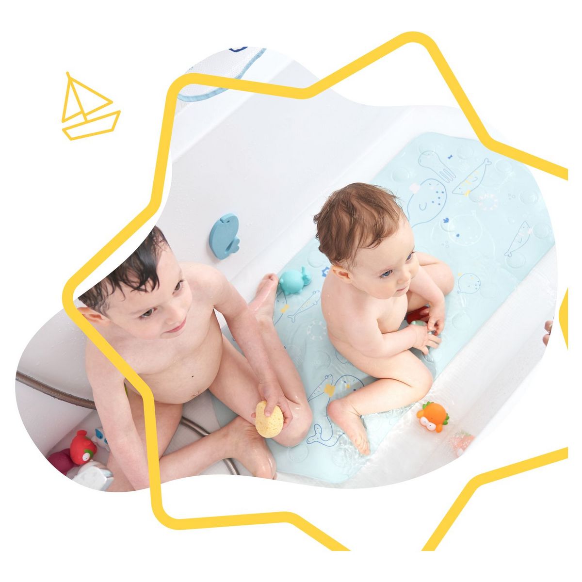 BADABULLE Tapis de bain XXL