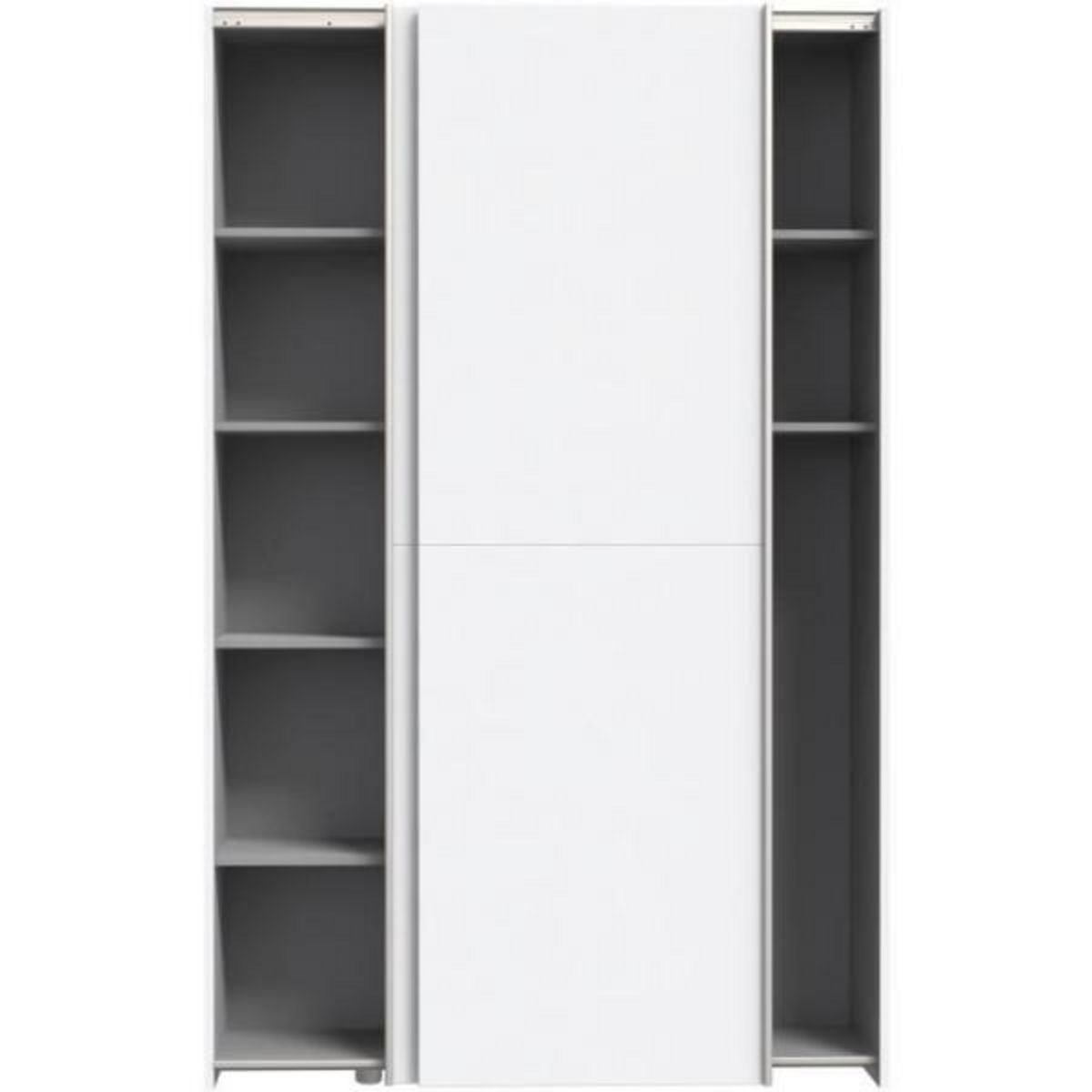 MARKET24 Armoire 2 portes coulissantes multifonction - Blanc mat - L 120 x P 41,6 x H 190,5 cm - OZZULA
