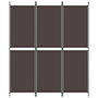 Voir la diapositive 3 : VIDAXL Cloison de separation 3 panneaux Marron 150x180 cm Tissu