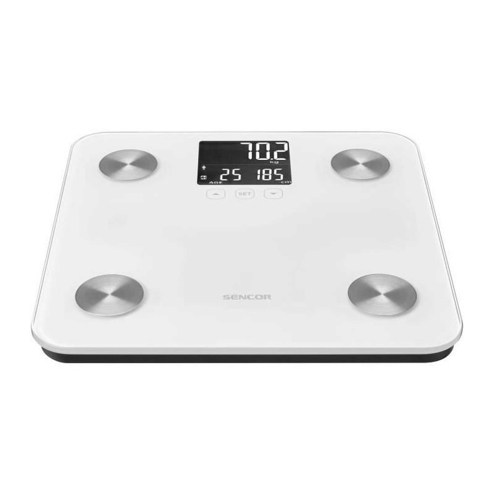 Voir la diapositive 3 : SENCO Balance pese-personne - SENCOR - SBS 6025WH - Ecran LCD - Blanc