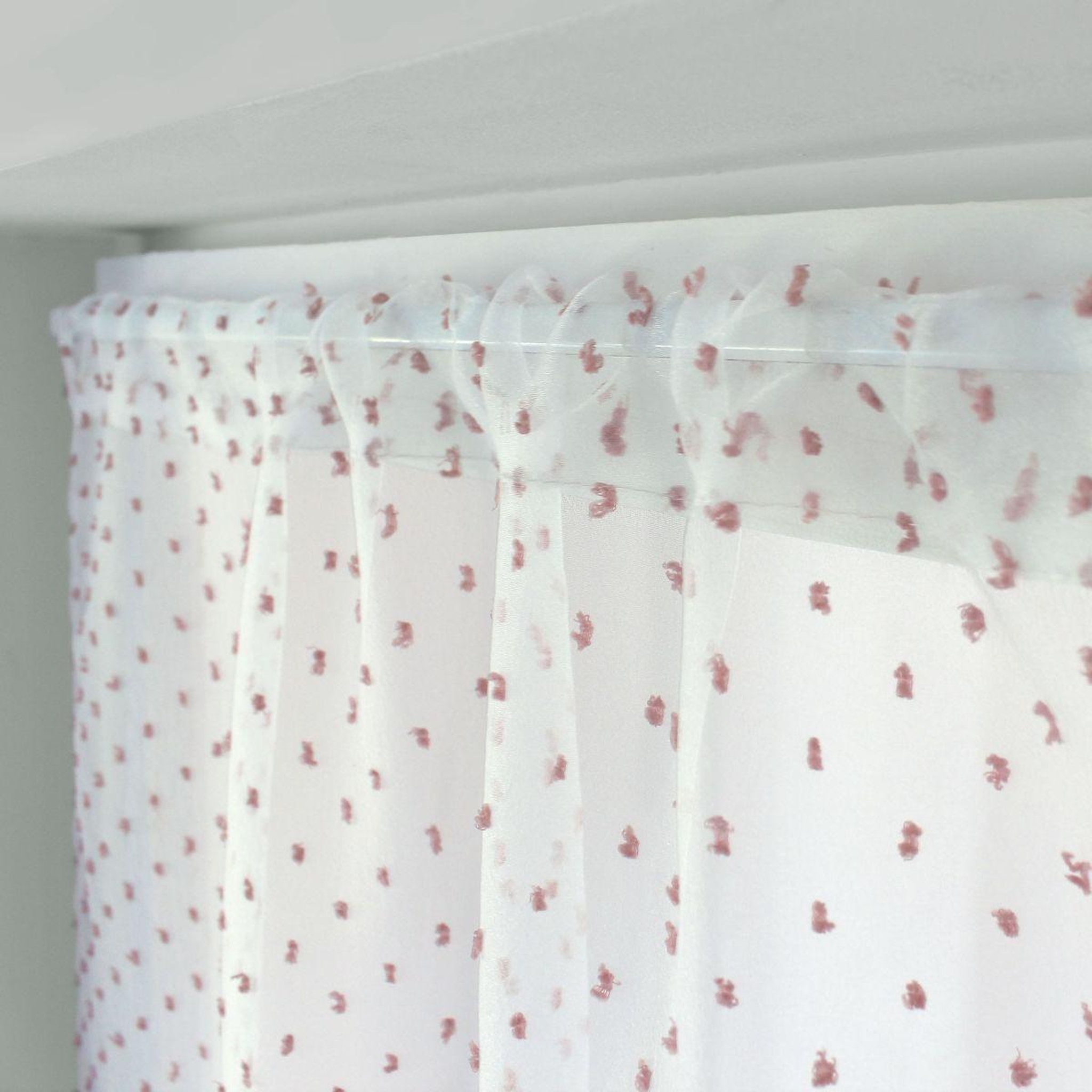 Voir la diapositive 2 : ENJOY HOME Paire de voilages  lolita  60x160cm blanc & rose