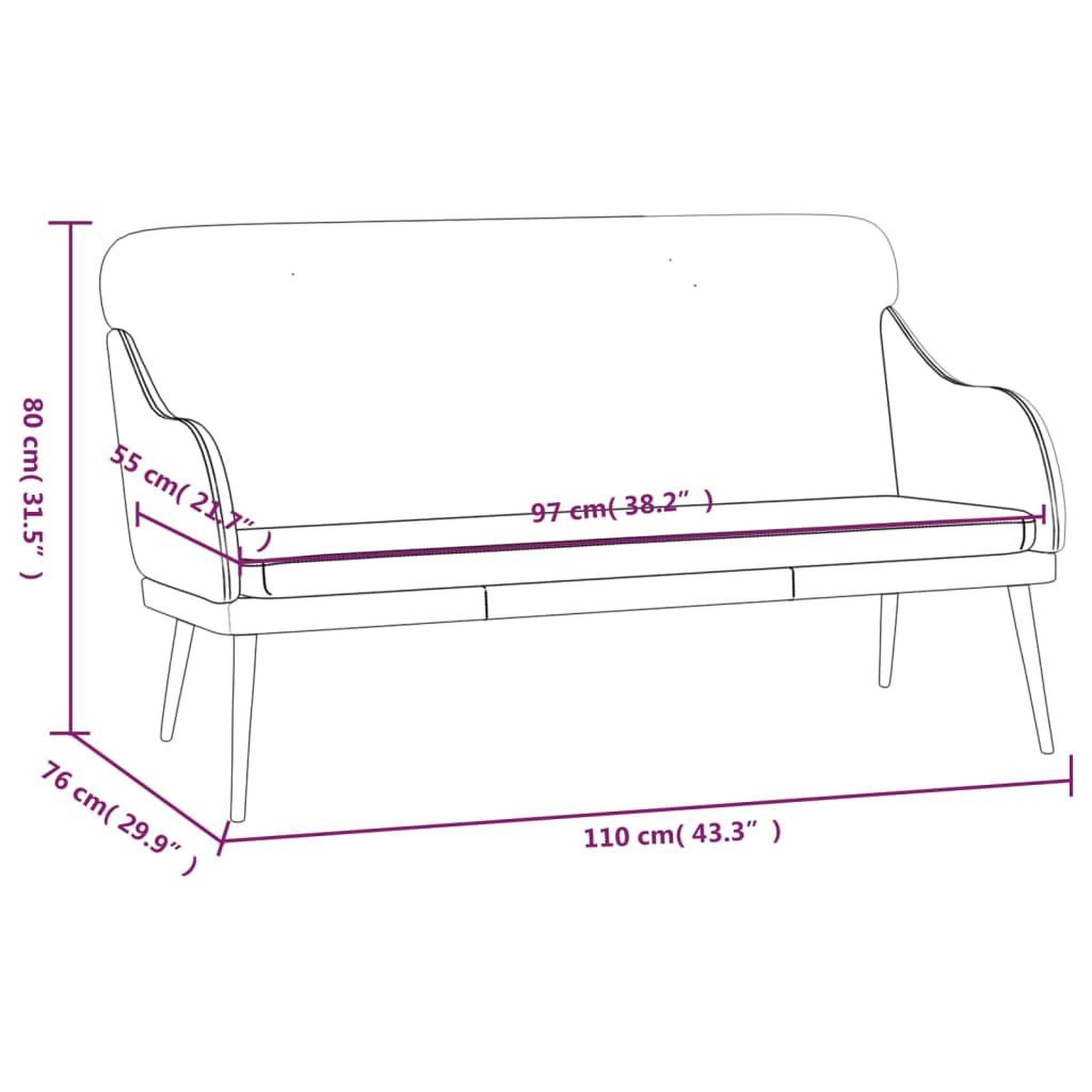 Voir la diapositive 6 : VIDAXL Banc Noir 110x76x80 cm Similicuir