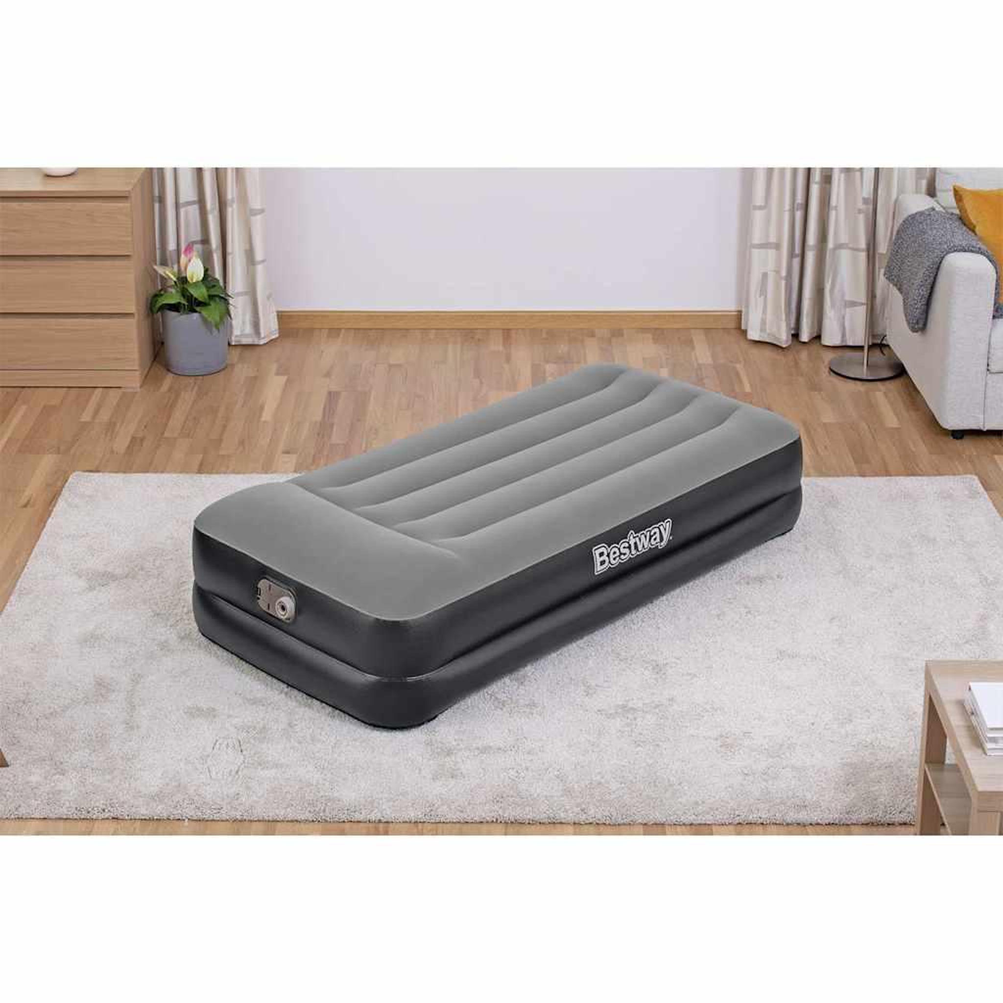 Voir la diapositive 4 : BESTWAY Bestway lit gonflable floque avec pompe a air integree 191x97x46 cm