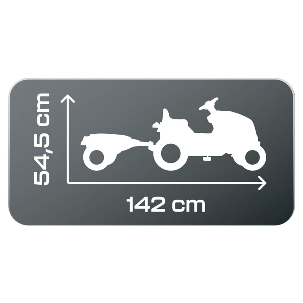 SMOBY Tracteur Farmer XL noir avec remorque