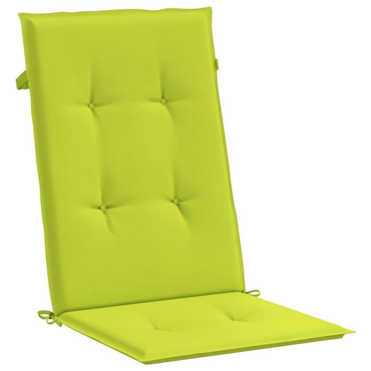 VIDAXL Coussins de chaise de jardin a dossier haut lot de 4 vert vif
