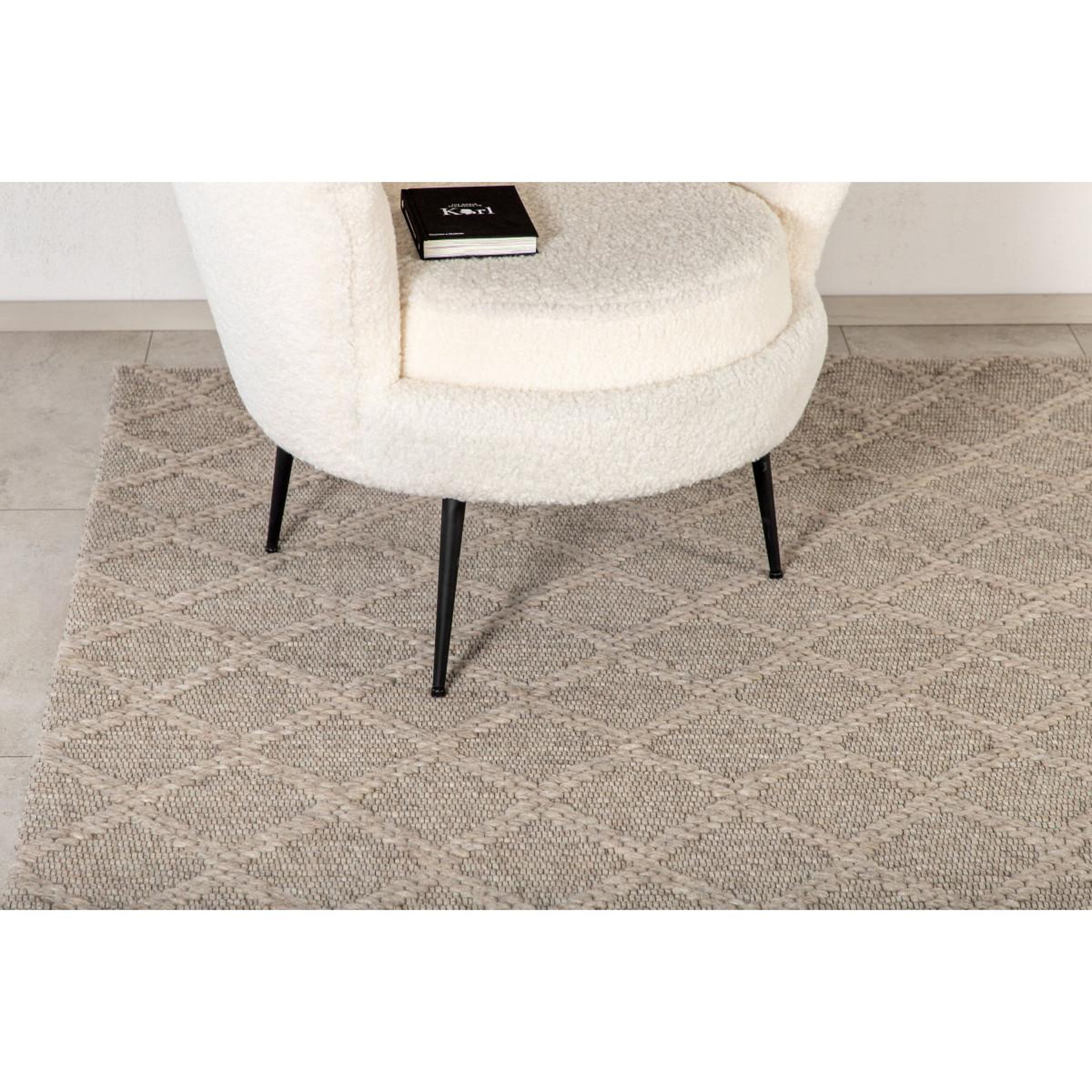 Voir la diapositive 5 : Paris Prix Tapis déco en laine  cloudy  160x230cm beige