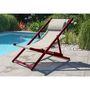 Voir la diapositive 2 : City Garden Chilienne de jardin - Aluminium et textilène - Rouge - JULIA