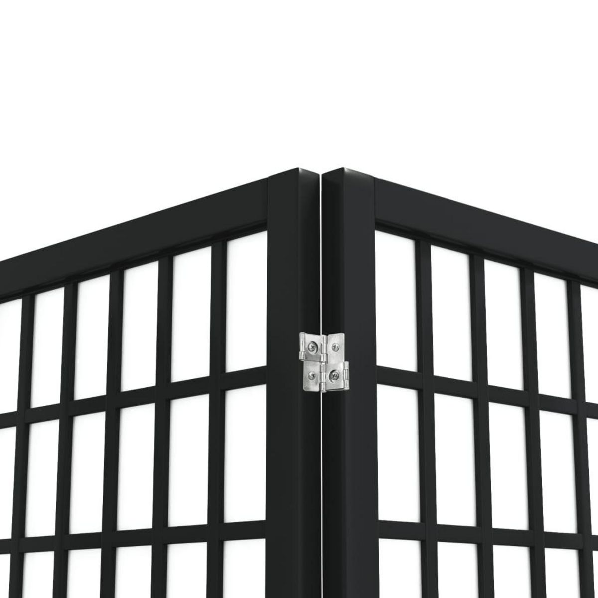 VIDAXL Cloison de separation pliable 4 panneaux 160x170 cm Noir