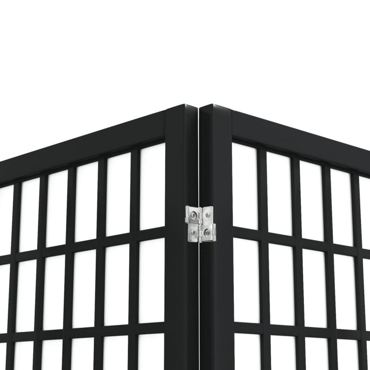 VIDAXL Cloison de separation pliable 4 panneaux 160x170 cm Noir