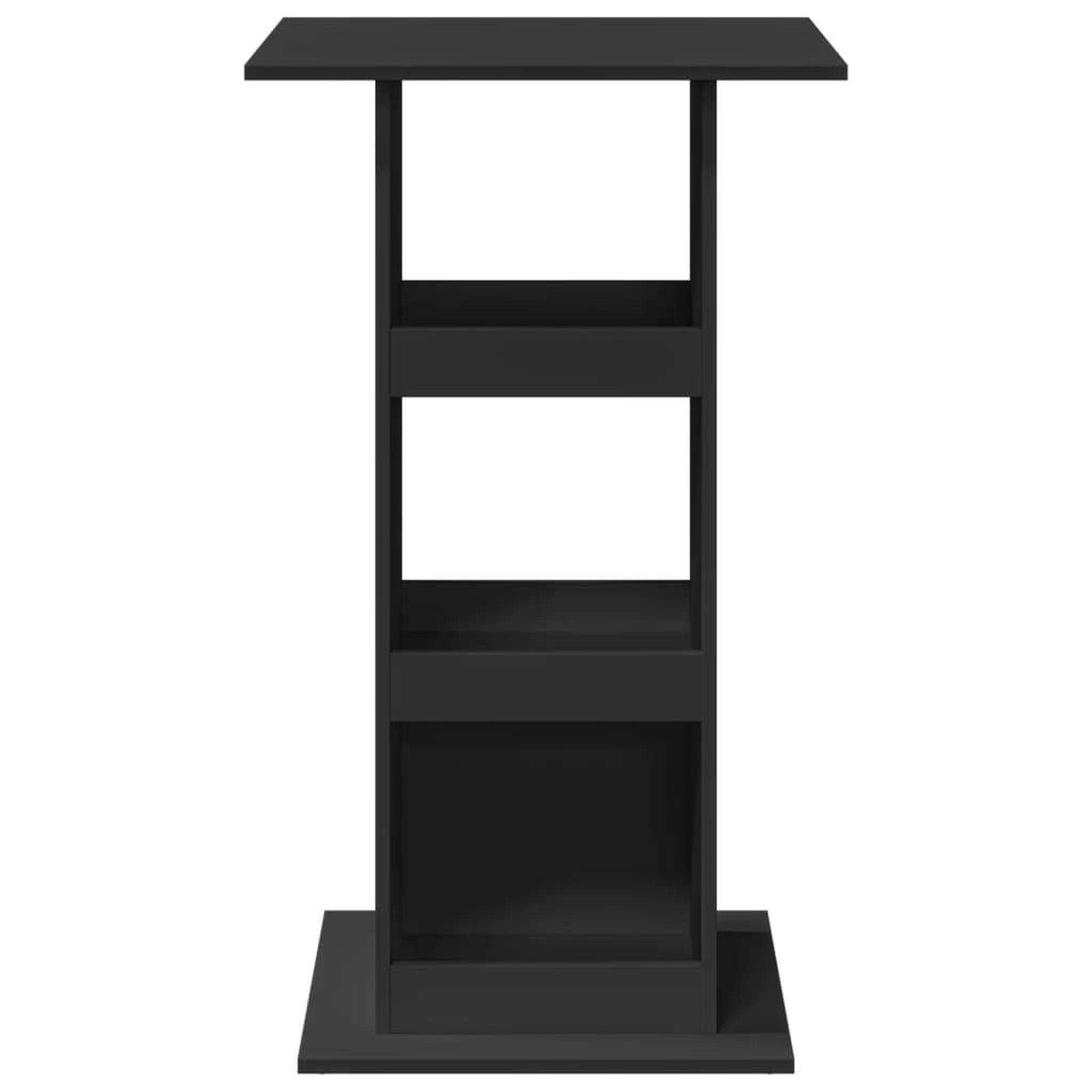 Voir la diapositive 4 : VIDAXL Table de bar avec rangement noir 60x60x102 cm bois d'ingenierie