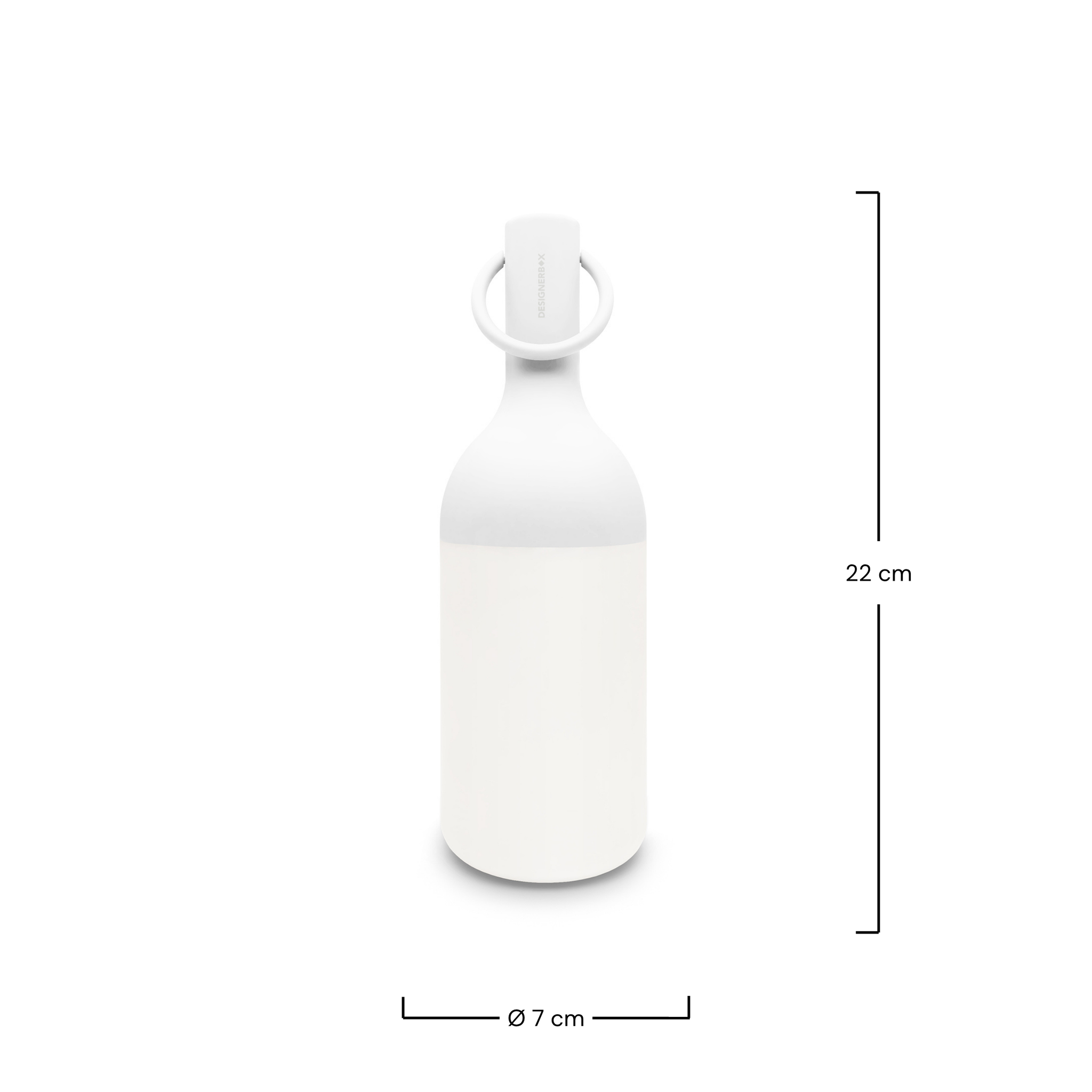 Voir la diapositive 4 : MAISON PAVANE Petite lampe nomade en plastique blanc-Elo