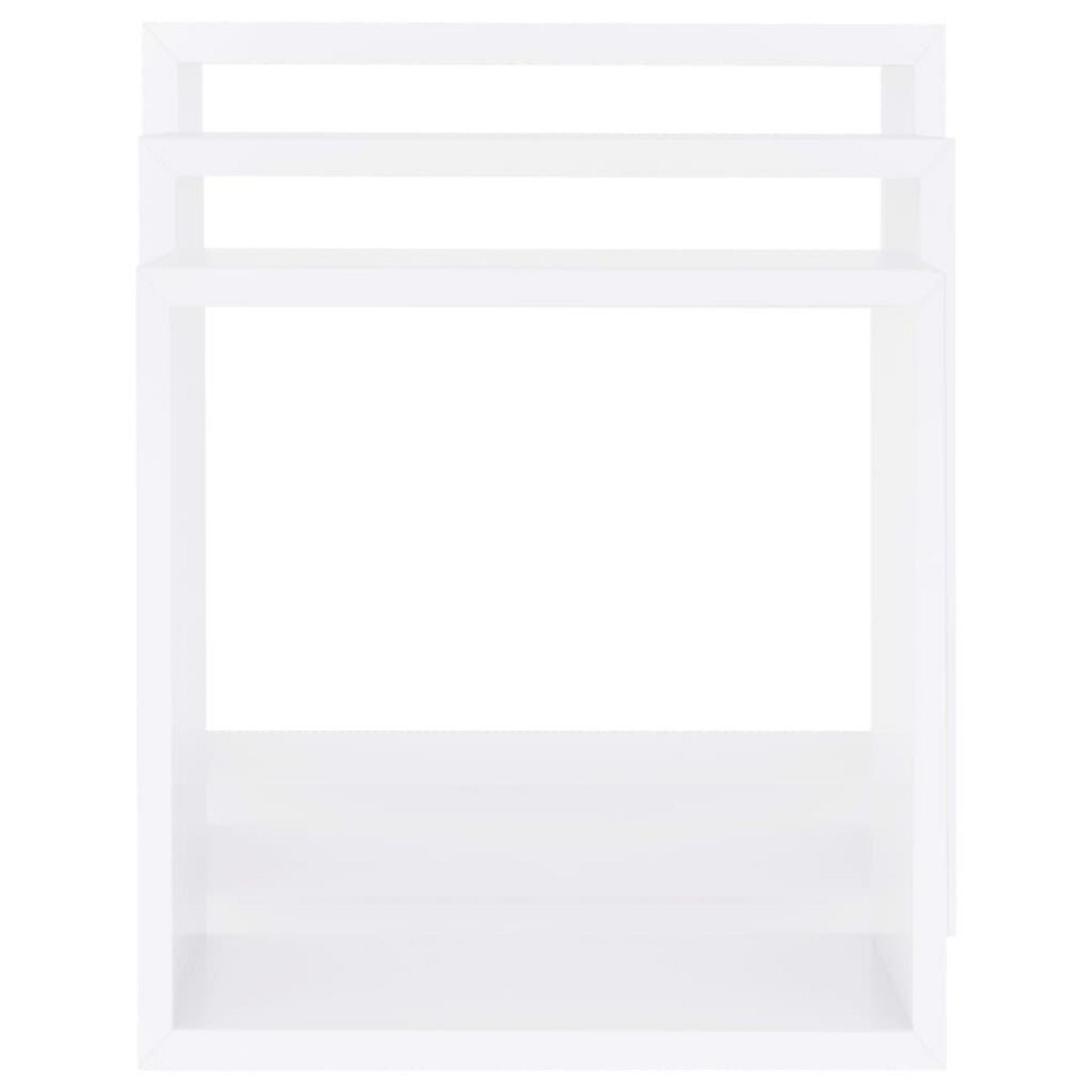 VIDAXL Etageres murales sous forme de cube 3 pcs Blanc MDF