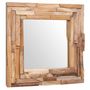 Voir la diapositive 3 : VIDAXL Miroir decoratif Teck 60x60 cm Carre