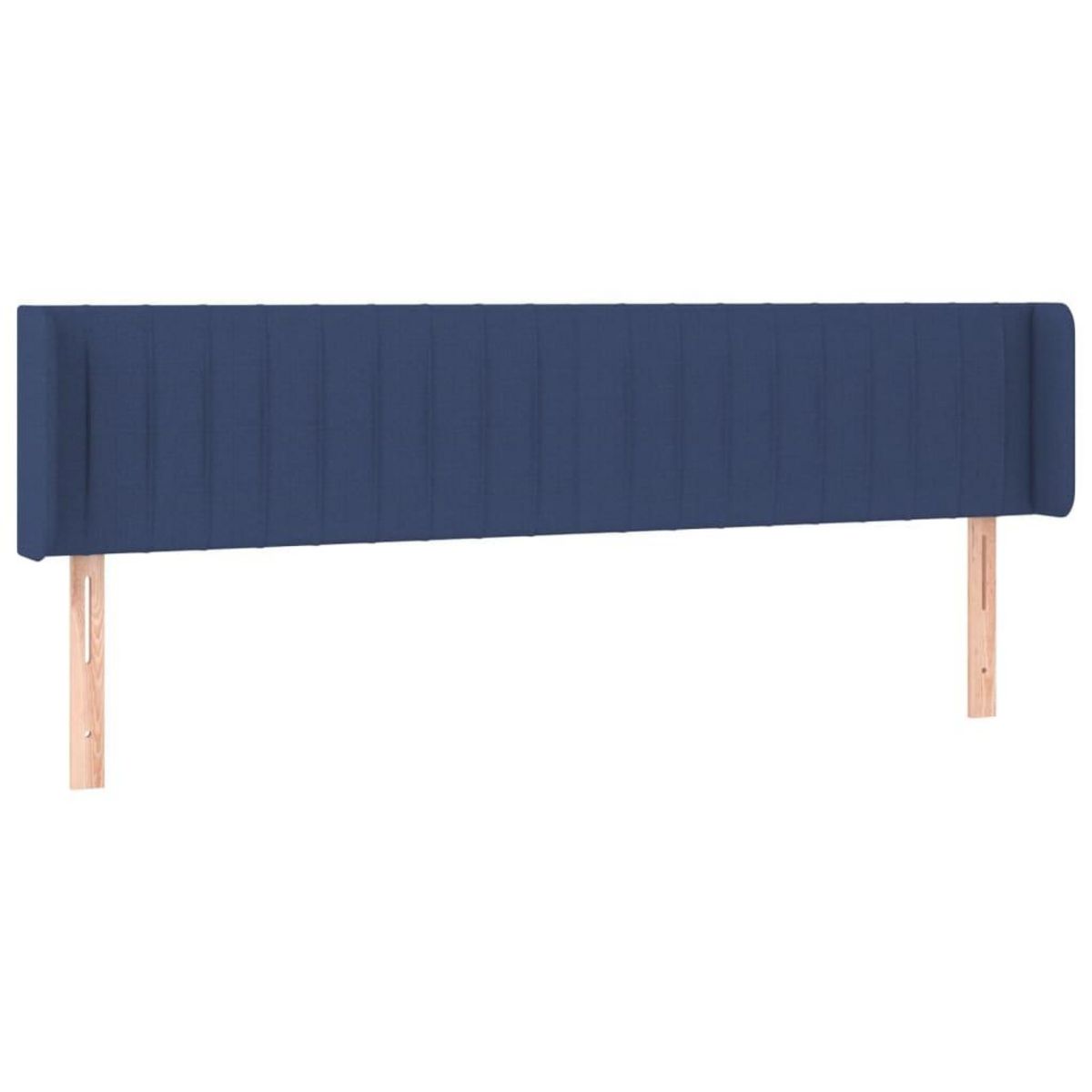VIDAXL Tete de lit avec oreilles Bleu 203x16x78/88 cm Tissu