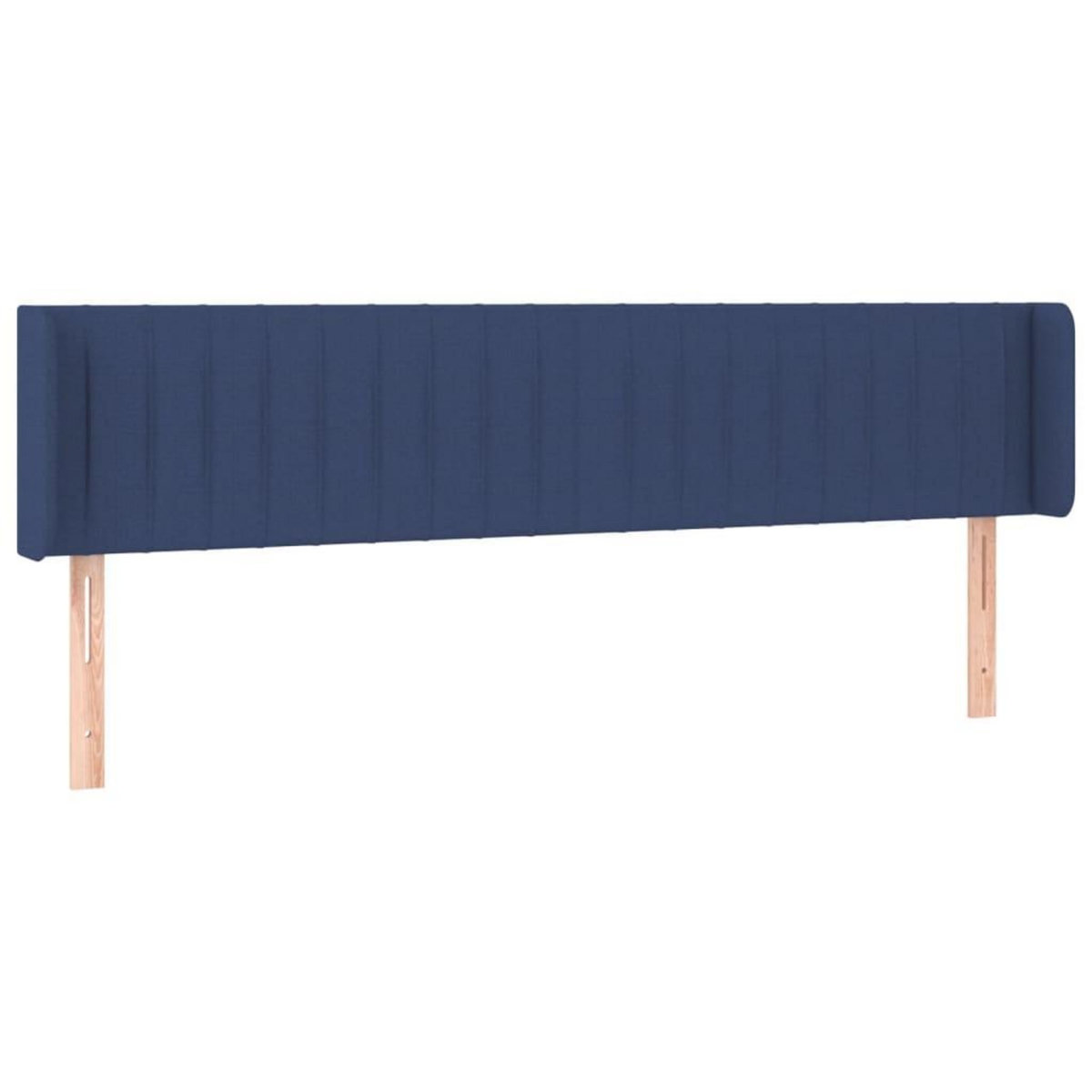 VIDAXL Tete de lit avec oreilles Bleu 203x16x78/88 cm Tissu