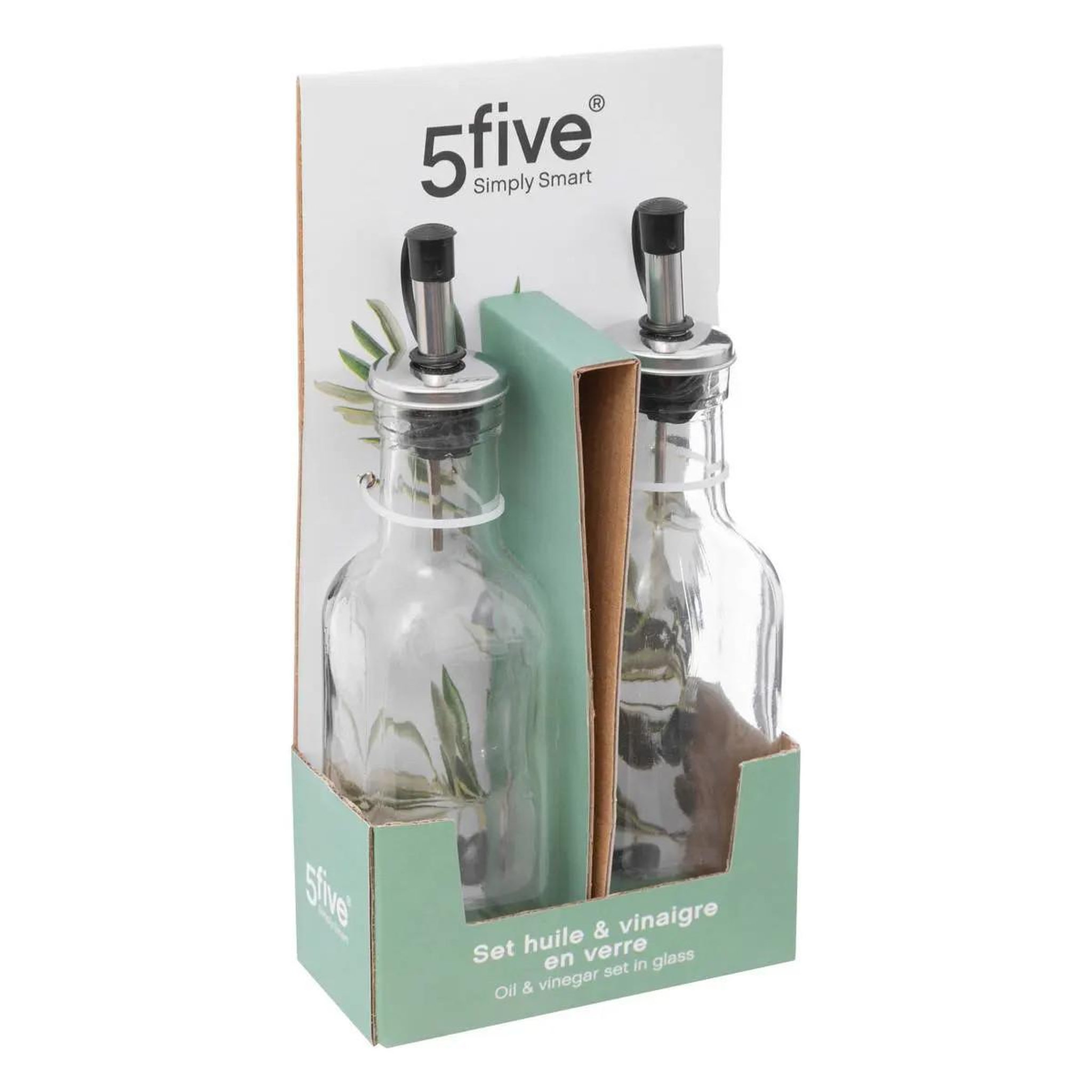 Voir la diapositive 2 : FIVE Ensemble huile & vinaigre  cucina  16cl transparent