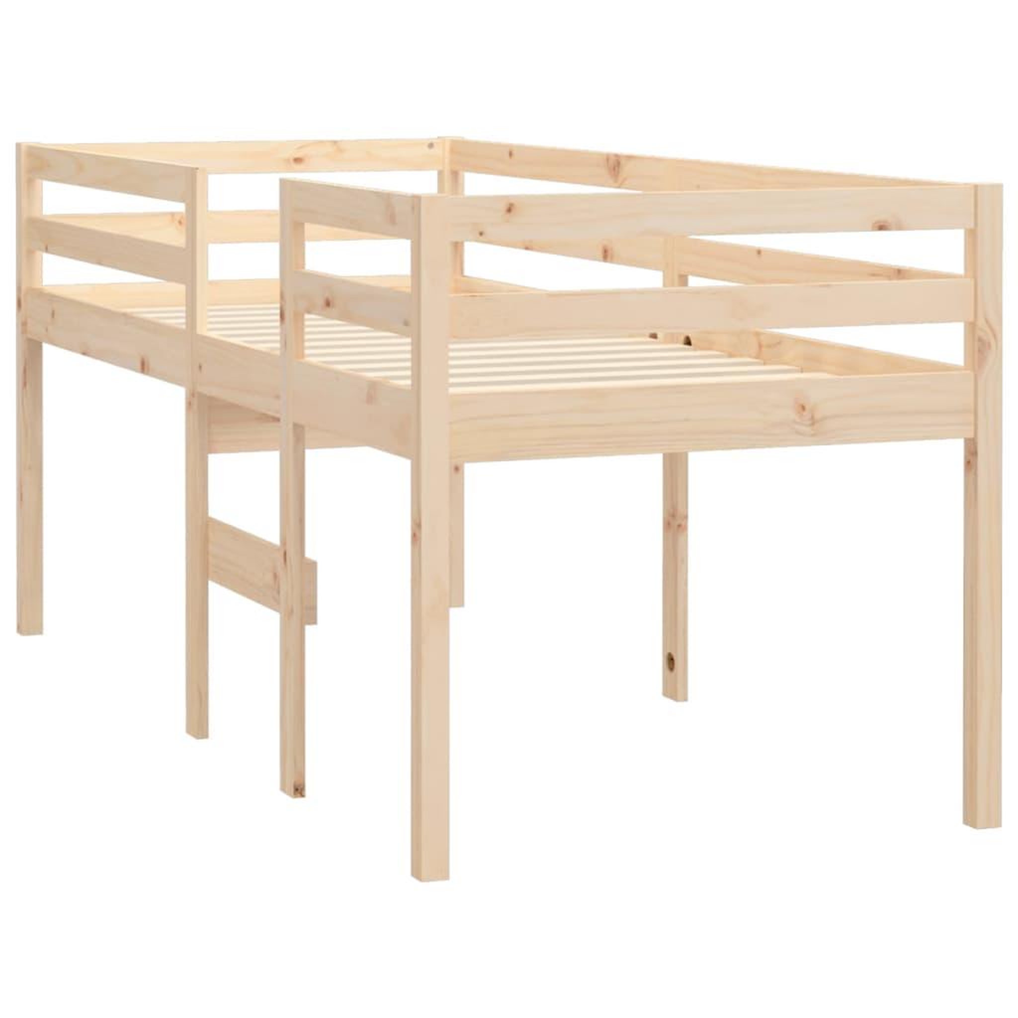 Voir la diapositive 4 : VIDAXL Lit haut sans matelas 90x190 cm bois de pin massif