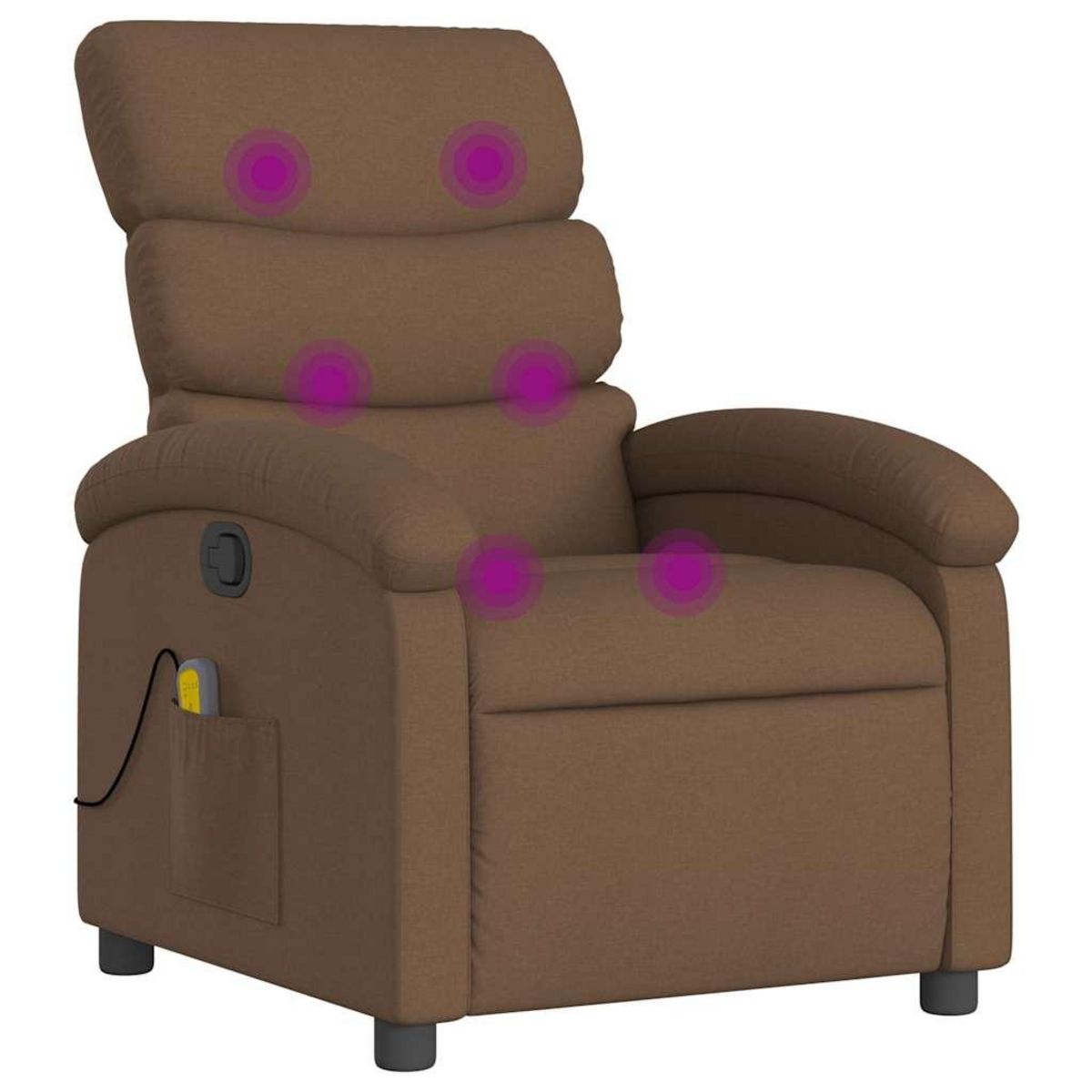 VIDAXL Fauteuil de massage inclinable Marron Tissu