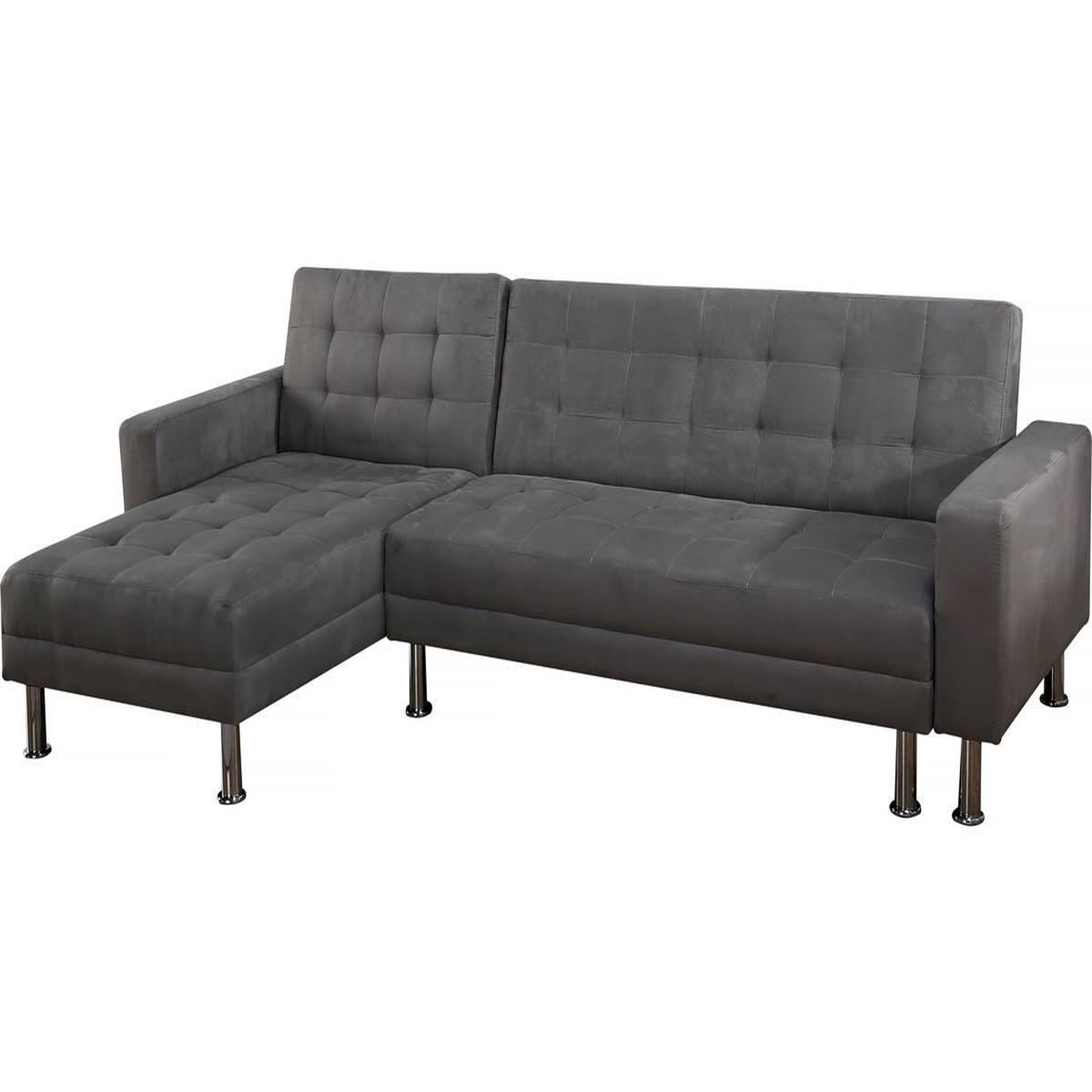 Voir la diapositive 1 : Habitat et Jardin Canapé d'angle convertible et réversible  theo - 4 places - gris