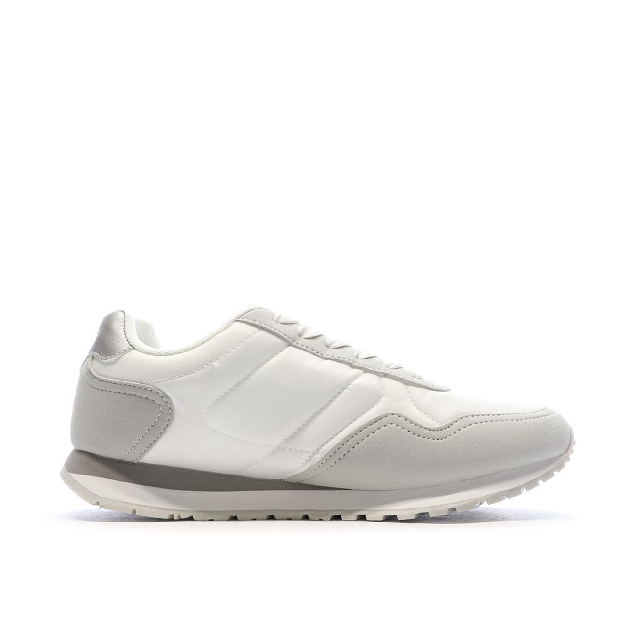 Voir la diapositive 2 : U.S. Polo Assn. Baskets Blanches/Grises Femme US Polo ASSN FS1