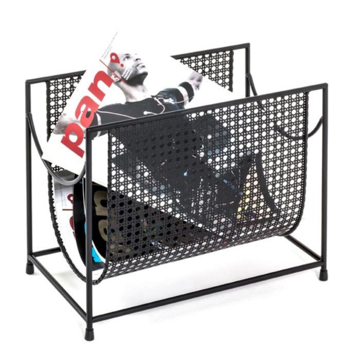 Paris Prix Porte-Revues en Acier  Laqué  37cm Noir