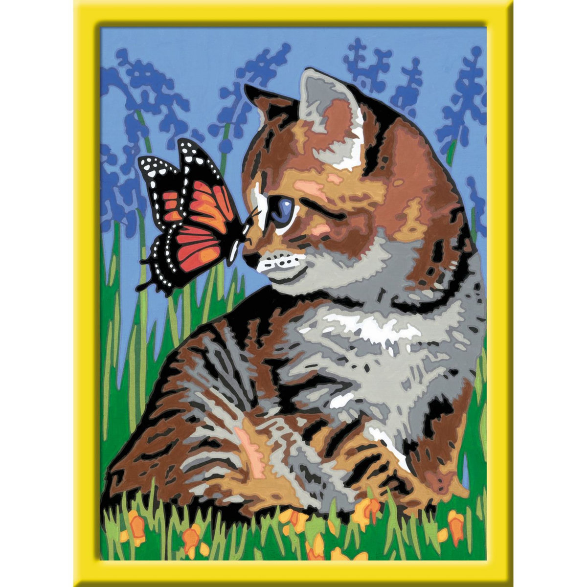 RAVENSBURGER Tableau Chat et son compagnon le papillon - Moyen - Numéro d'art