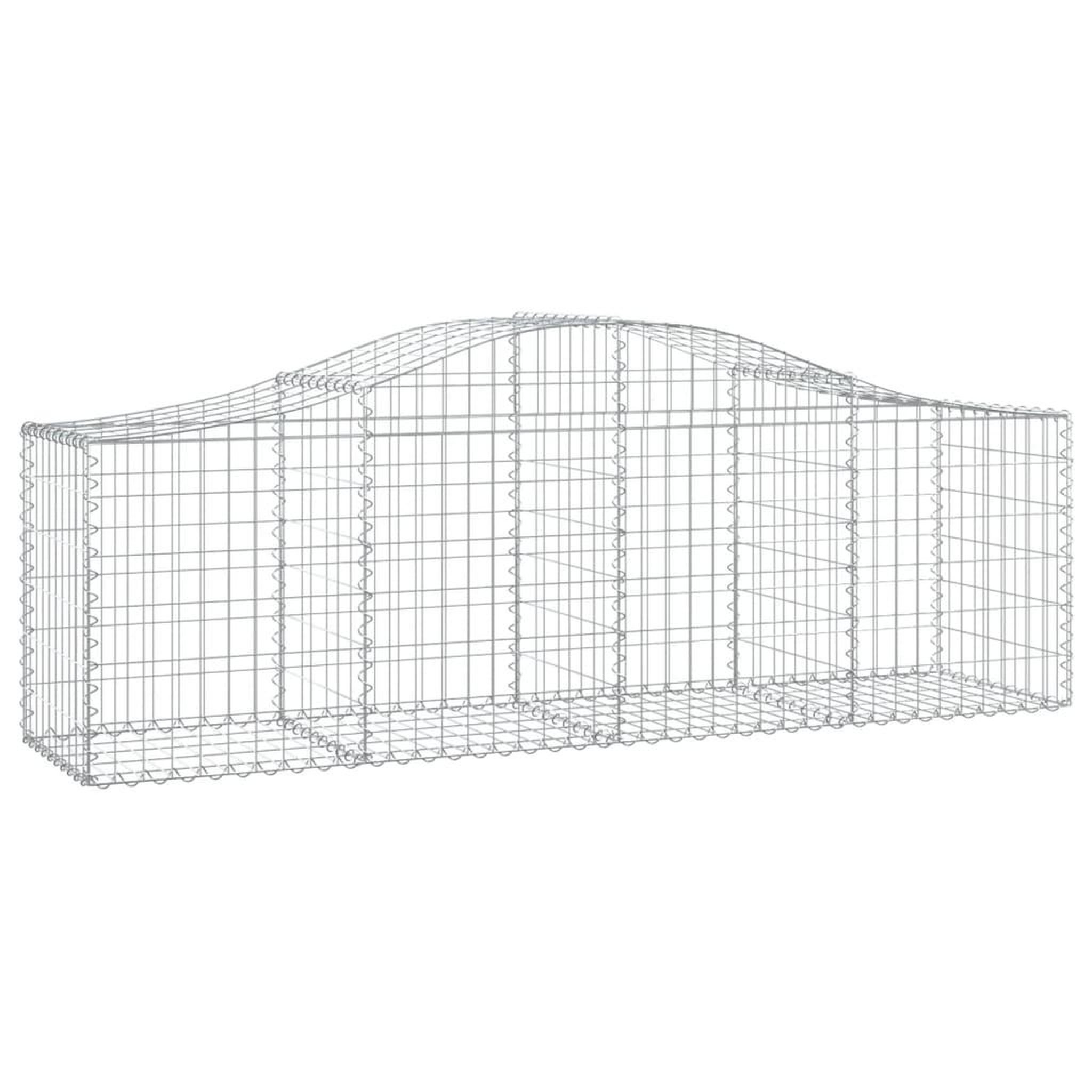 Voir la diapositive 2 : VIDAXL Panier de gabions arque 200x50x60/80 cm Fer galvanise