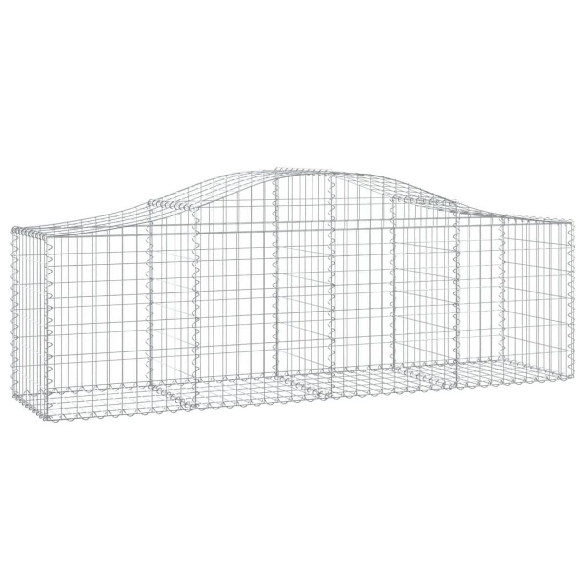 VIDAXL Panier de gabions arque 200x50x60/80 cm Fer galvanise