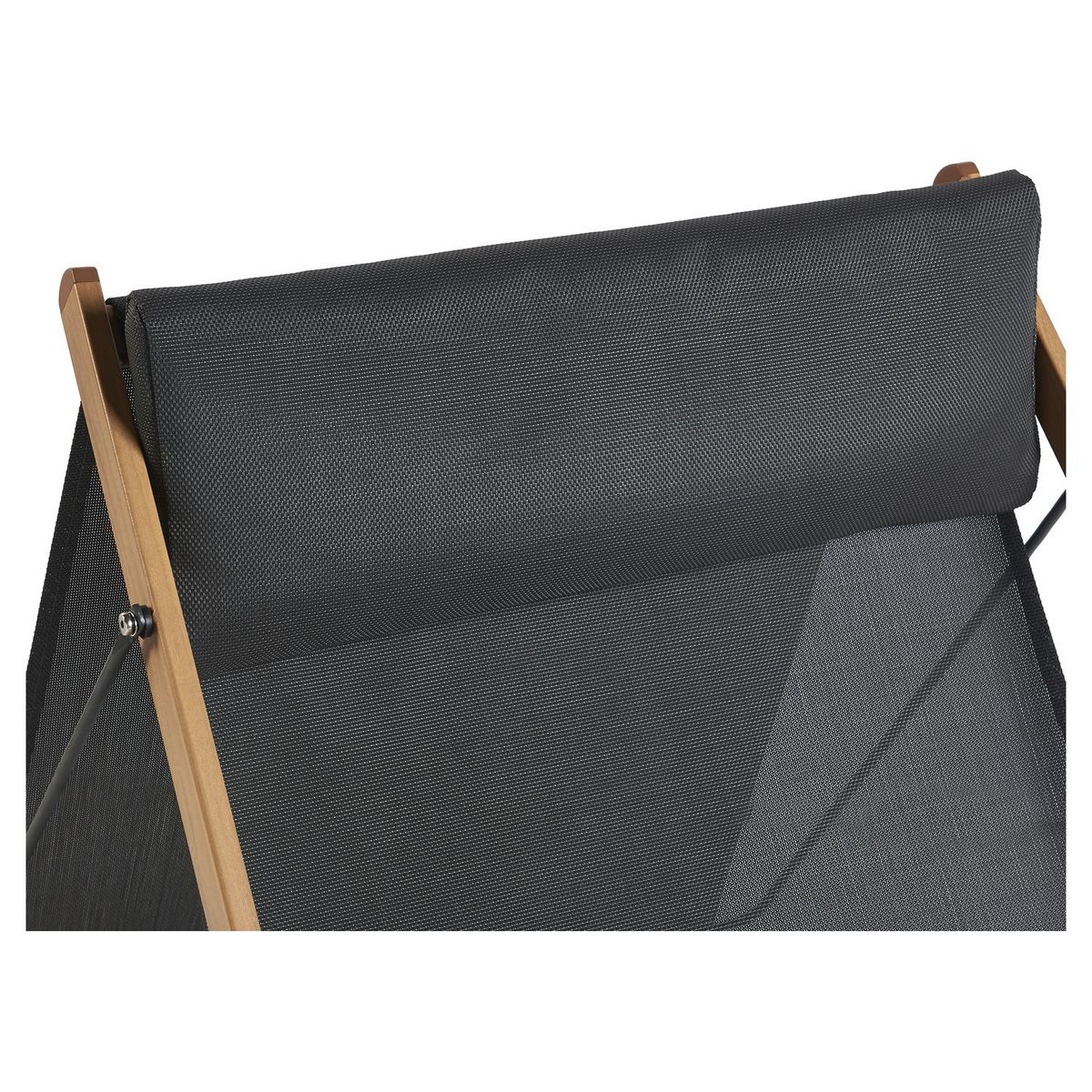 GARDENSTAR Chilienne avec pare soleil - Acier et polyester - Gris Anthracite