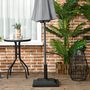 Voir la diapositive 4 : OUTSUNNY Pied de parasol carré base de lestage résine aspect rotin tressé poids net 12 Kg noir