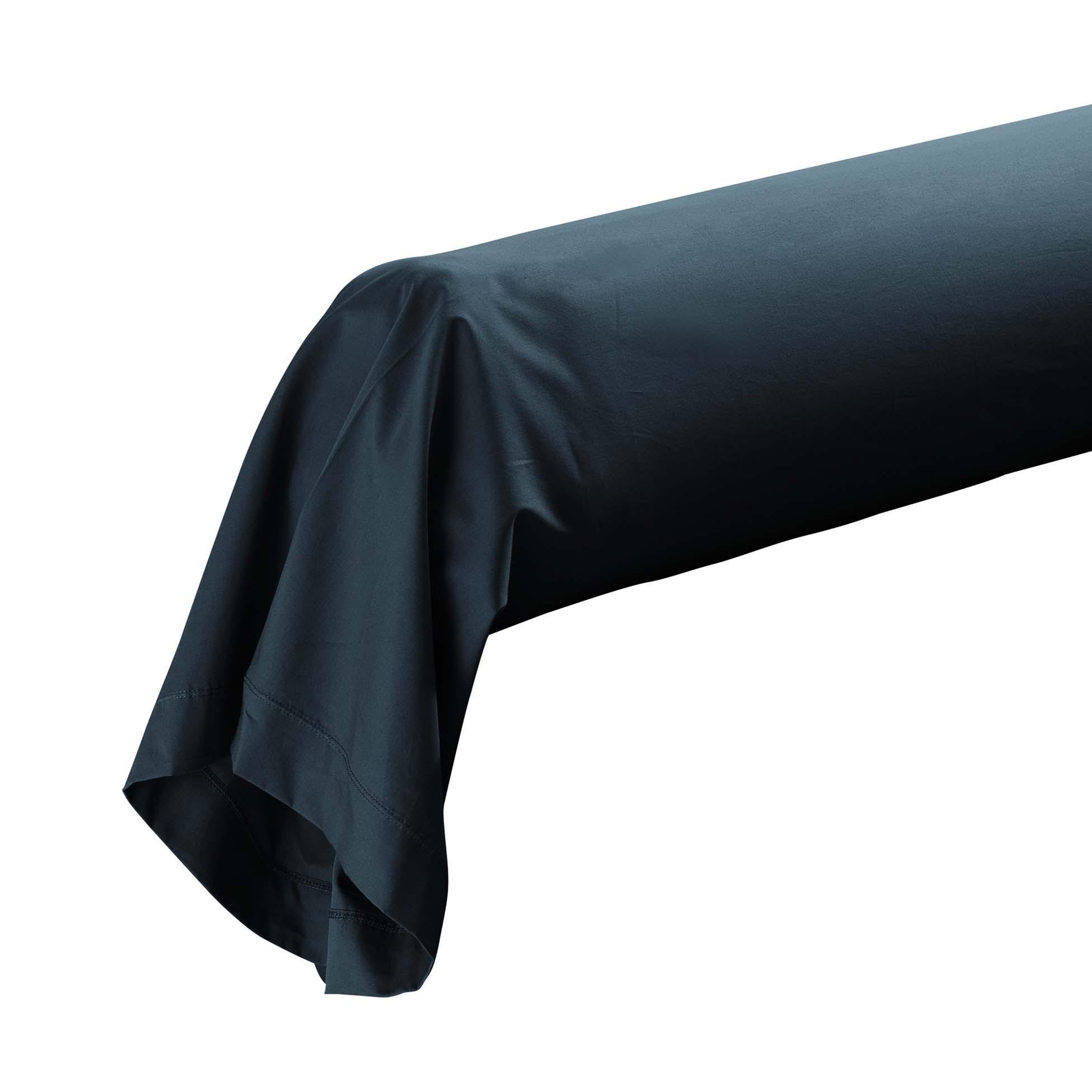 Eden Taie de traversin 85 x 185 cm Percale de coton bleu nuit