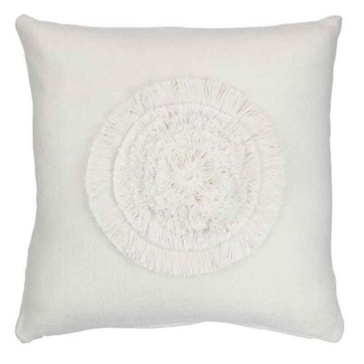 Paris Prix Coussin Carré Déco  Soleil  43x43cm Blanc