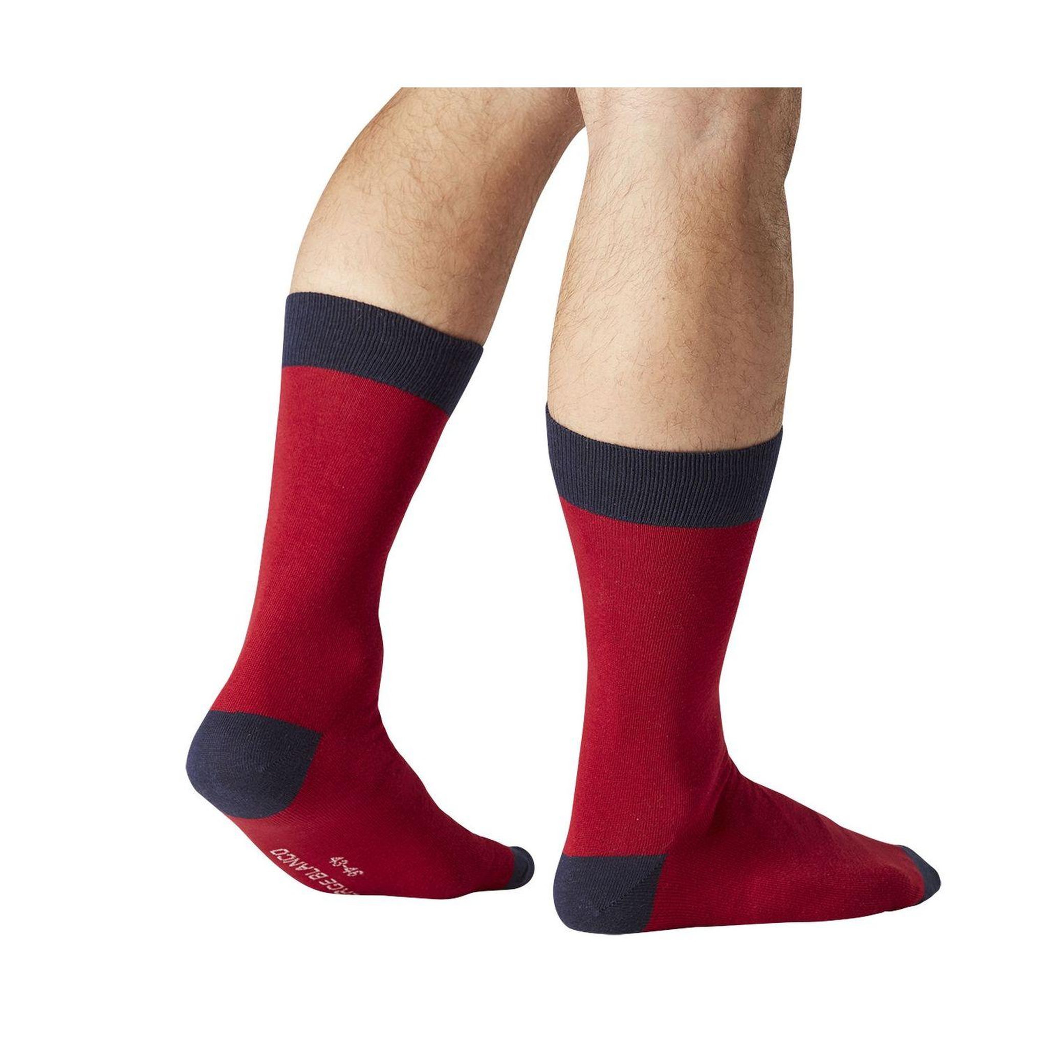 Voir la diapositive 4 : SERGE BLANCO Lot de 6 paires de chaussettes de ville coton homme