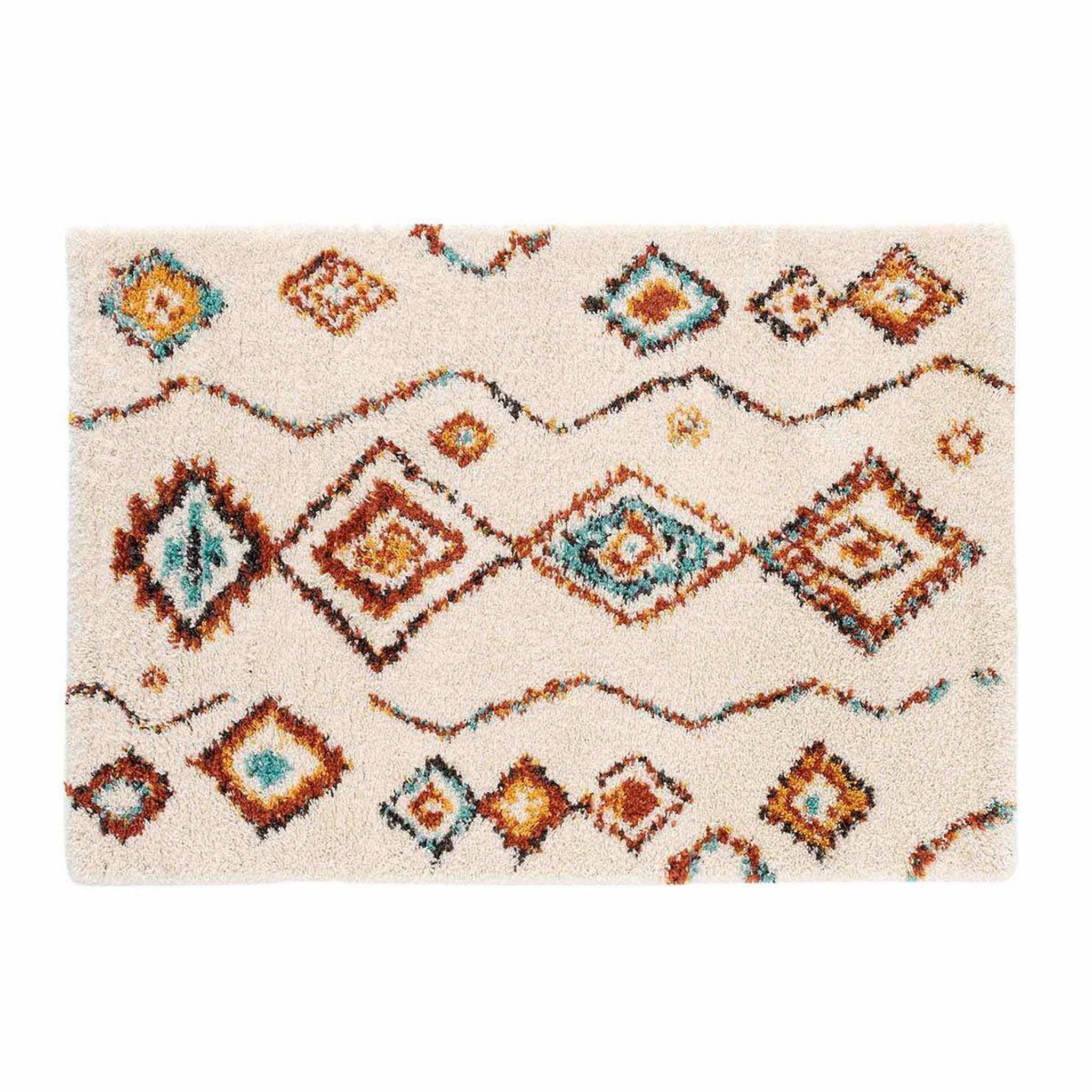 Douceur d'Intérieur Tapis déco shaggy  vasco  120x170cm multicolore