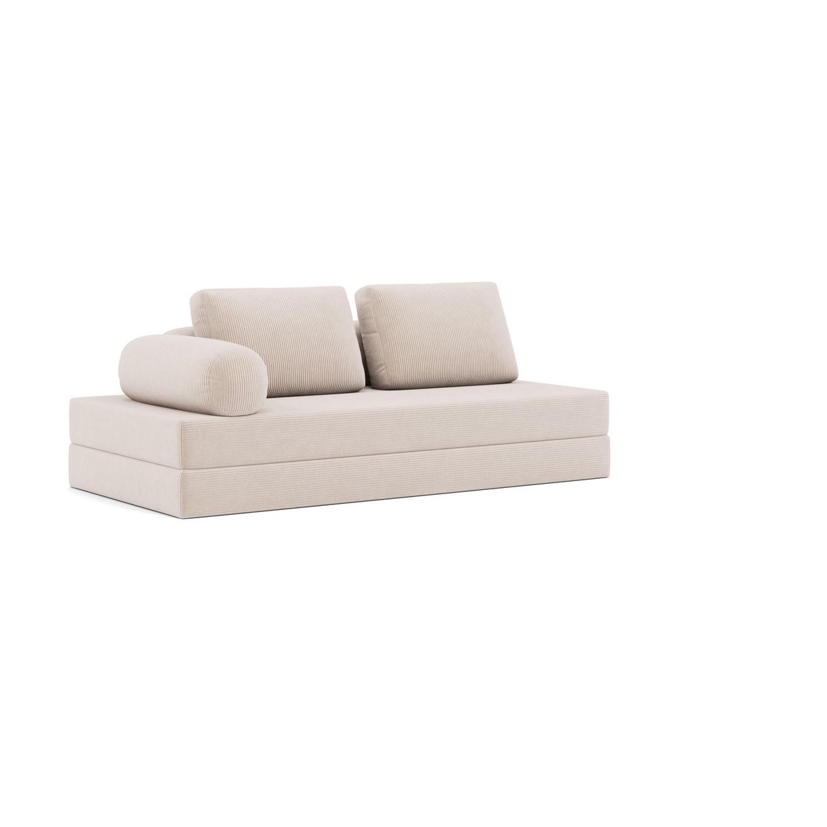 LISA DESIGN Lonny - canapé 3 places convertible en velours côtelé