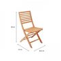 Voir la diapositive 3 : MARKET24 Lot de 2 chaises de jardin pliantes en Acacia FSC - 57 x 46,5 x 90 cm
