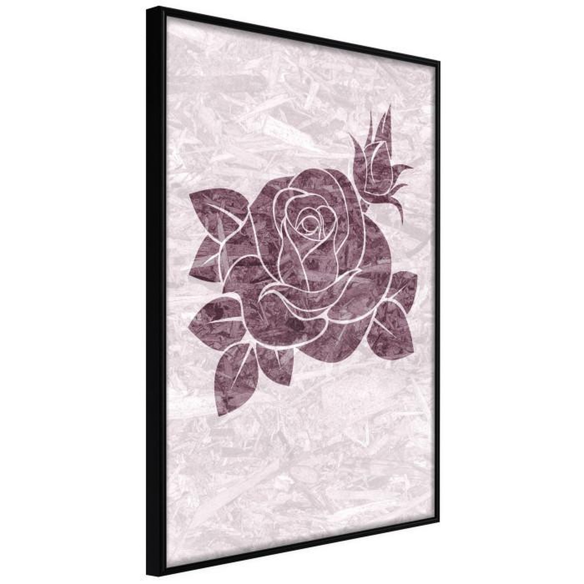 Paris Prix Affiche Murale Encadrée  Monochromatic Rose. Coloris disponibles : Jaune, Noir