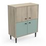 Voir la diapositive 6 : Buffet 4 portes style industriel L60cm SMART