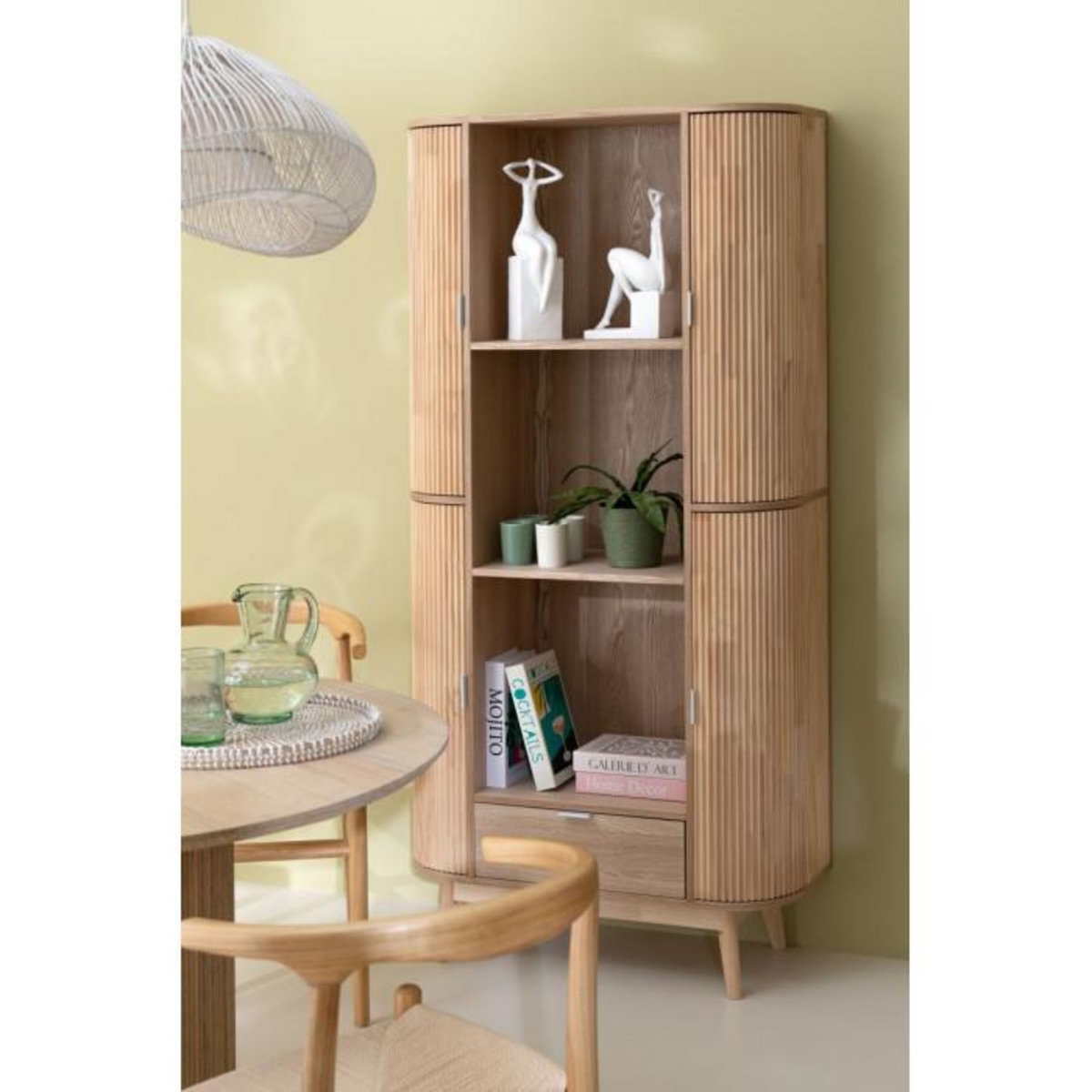 Paris Prix Statuette Femme Assise  Moderne  38cm Blanc