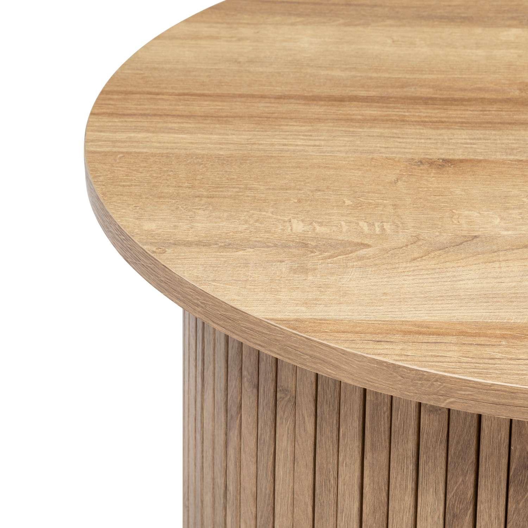 Voir la diapositive 3 : ATMOSPHERA Table à café colva en bois diam 60 cm - marron