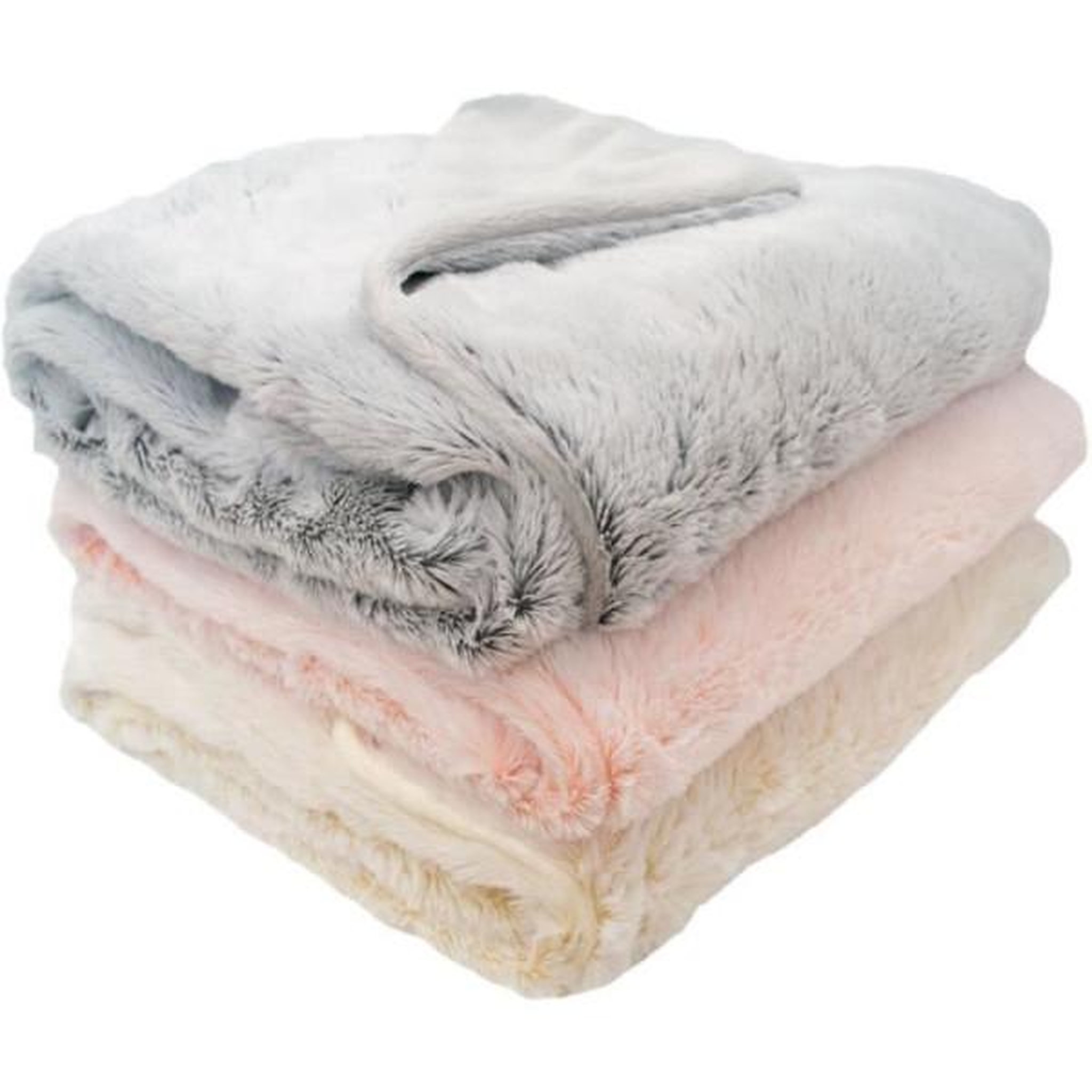 Voir la diapositive 3 : DOMIVA Couverture Snow doublée Microdoux - Crème